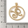 Brass Micro Pave Cubic Zirconia Pendants KK-C058-12B-G-3