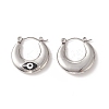 316 Stainless Steel Hoop Earrings LS-EJEW-I282-01B-01P-2