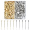 400Pcs 2 Colors 304 Stainless Steel Eye Pin FIND-YW0005-14-1