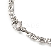 201 Stainless Steel Lumachina Chain Star of David Pendant Necklaces NJEW-S003-03P-4
