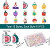 150Pcs 15 Style Handmade Polymer Clay Charms CLAY-CD0001-09-2