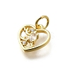 Brass Micro Pave Cubic Zirconia Charms KK-P295-25G-2