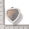 Heart Natural & Synthetic Mixed Stone Pendants GP356-2