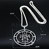 201 Stainless Steel Demonic Symbol Pentagram Pendant Necklaces FS-WG4F203-01-5
