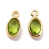 Eco-Friendly Brass with Glass Pendants KK-K268-01V-2