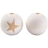 Unfinished Wood Beads WOOD-WH0011-01F-1