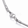 Non-Tarnish 304 Stainless Steel Snake Chain Necklaces NJEW-G310-09P-3