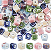 72Pcs 6 Colors Handmade Porcelain Beads PORC-DC0001-12-1