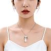 Acrylic Imitation Pearl with Alloy Pendants PALLOY-YW00001-5