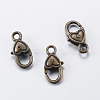 Tibetan Style Alloy Lobster Claw Clasps X-TIBE-T002-20AB-NR-1