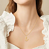 1pc 304 Stainless Steel Letter Pendant Necklaces NJEW-LP0001-39E-G-4