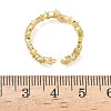 304 Stainless Steel Cubic Zirconia Cuff Open Rings for Women RJEW-Z122-02G-03-5