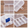 8 Grids Transparent Acrylic Bead Organizer Containers CON-WH0087-32-4