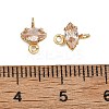 SHEGRACE Brass Pave Cubic Zirconia Horse Eye Connector Charms XGRQ2O890-436B-G-3