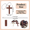 102Pcs Cross Wood Pendant Decorations DIY-GO0002-52-2