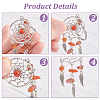 14Pcs 7 Colors Woven Net/Web with Wing Tibetan Style Alloy Keychain KEYC-AB00030-4