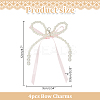 4Pcs Plastic Imitation Pearl & Ribbon Bowknot Pendant Decorations DIY-HY0002-10B-2
