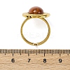 Oval Natural Red Jasper Finger Rings RJEW-M063-01G-08-3