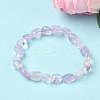 Natural Amethyst Beaded Stretch Bracelets for Women BJEW-K213-C23-2