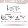 90Pcs 3 Styles Tibetan Style Alloy End Caps TIBE-LP0001-08-2