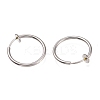 304 Stainless Steel Retractable Clip-on Hoop Earrings STAS-O135-01C-2