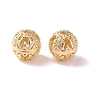 Brass Hollow Round Beads KK-P226-03CG-2