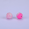 Printed Round Silicone Focal Beads SI-JX0056A-69-1