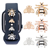 6Pcs 6 Styles Bees Zinc Alloy with Enamel Watch Band Studs FIND-UN0003-39-1