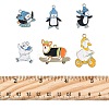 12Pcs 6 Styles Alloy Enamel Pendants ENAM-FP0002-62-2