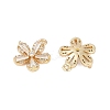 Rack Plating Brass Micro Pave Cubic Zirconia Pendants KK-C082-01G-3