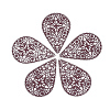 430 Stainless Steel Filigree Pendants STAS-S108-15-2