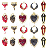 20Pcs 10 Styles Gothic Pendant with Enamel ENAM-SC0007-57-1