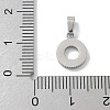 Ion Plating(IP) 304 Stainless Steel Micro Pave Cubic Zirconia Pendants STAS-Z107-06P-03-3