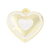 Rack Plating Alloy Enamel Charms PALLOY-F018-13G-02-1