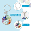 SUPERFINDINGS 4Pcs 2 Style Natural Mixed Stone Keychains KEYC-FH0001-13-4