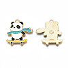 Rack Plating Alloy Enamel Pendants LS-ENAM-N055-044-3