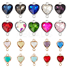 20Pcs 20 Styles Glass Connector Charms KK-GA0001-63-1