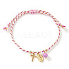 Natural Amethyst & Brass Charm Bracelets BU6372-6-1