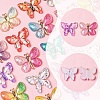 40Pcs 2 Styles Printed Translucent Acrylic  Pendants MACR-FS0002-04-3