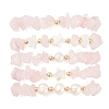 5Pcs 5 Style Natural Mixed Gemstone Chips Stretch Bracelets Set BJEW-JB09551-3