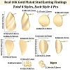 16Pcs 4 Styles Brass Stud Earring Findings KK-BBC0027-78-2