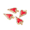 Brass Micro Pave Colorful Cubic Zirconia Pendants ZIRC-Z019-45-NR-2
