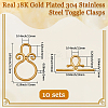 10Pcs 304 Stainless Steel Toggle Clasps STAS-BBC0008-32G-2