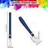 12Pcs 12 Colors PU Leather Wrist Strap Keychains KEYC-CA0001-19-2