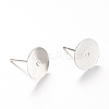 Tarnish Resistant 304 Stainless Steel Stud Earring Findings LS-X-STAS-T007-8mm-01-1