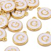 Golden Plated Alloy Charms LS-X-ENAM-S118-01G-4