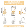 40Pcs 2 Colors 304 Stainless Steel Leverback Earring Settings STAS-BBC0003-73-2