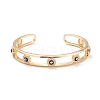 Evil Eye Enamel Bangles for Men Women BJEW-F417-18F-G-RS-1