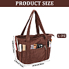 Corduroy Zipper Shoulder Bags for Women AJEW-WH20006-127-2