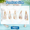 20Pcs Electroplated Natural Freshwater Shell Pendants PALLOY-GO00064-2